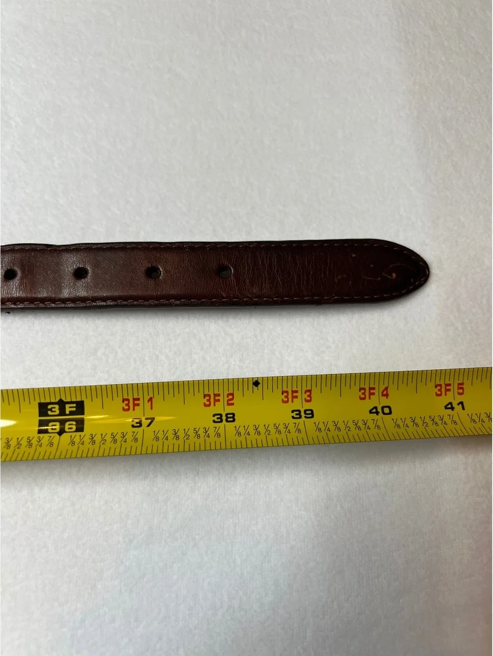 Brighton Woven Beige and Brown Leather Belt Size 38